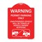 Signmission No Parking w/o Permit Warning Permit Parking Unauthorized Vehicles Alum, 18" x 24", RW-1824-23636 A-DES-RW-1824-23636 - alternate 1